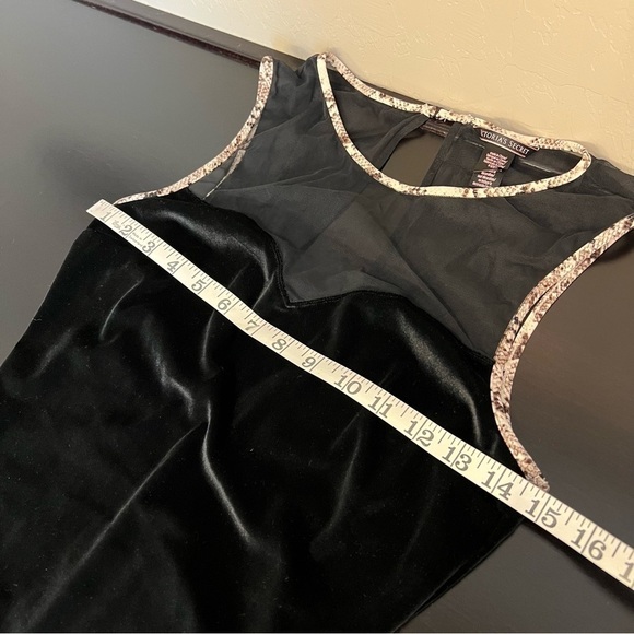 Victoria’s Secret velvet body suit, backless, sleeveless, animal print trim,S - Picture 12 of 16